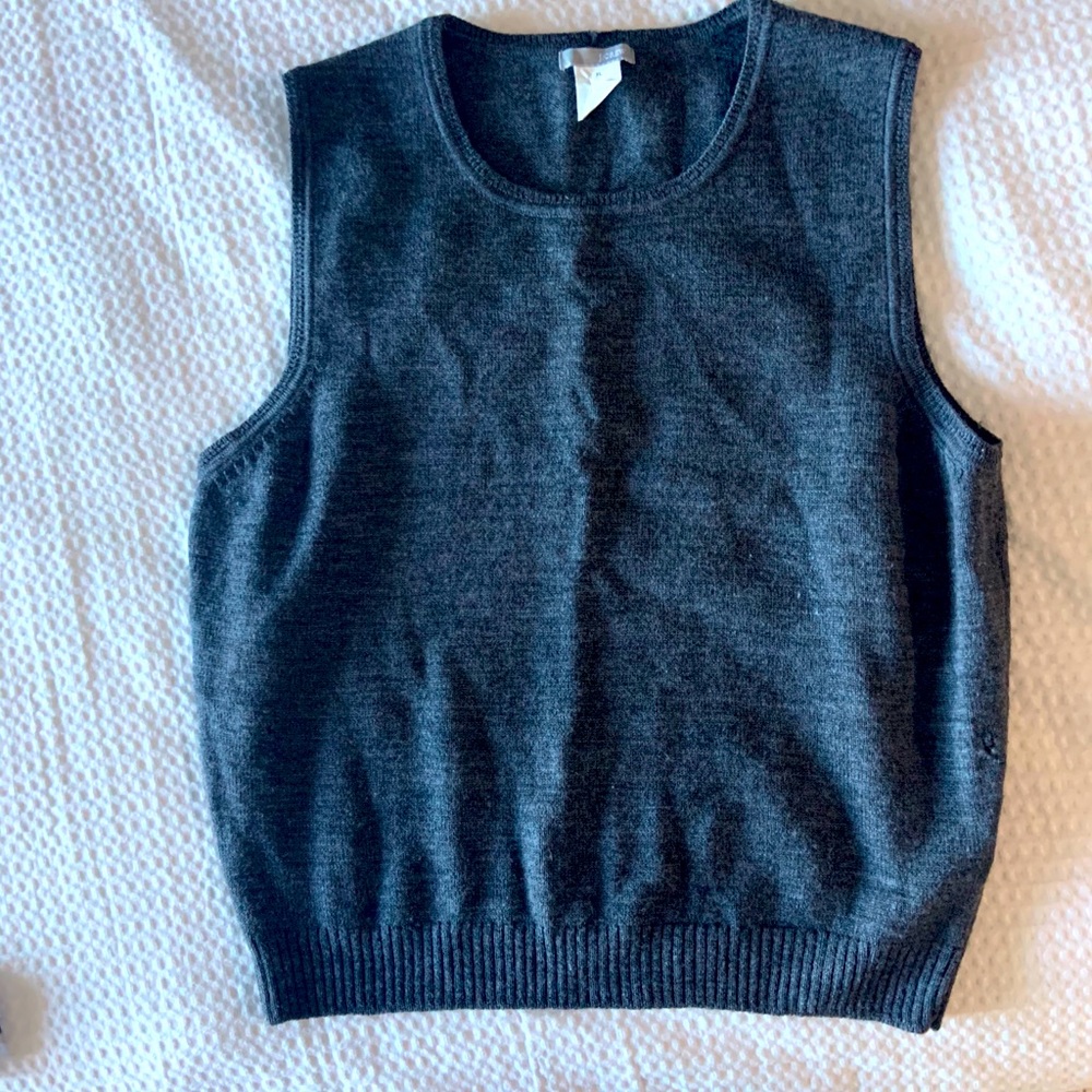 J Crew Grey Sweatervest XL